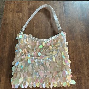 Y2k Iridescent Sequin Hobo Bag - image 1